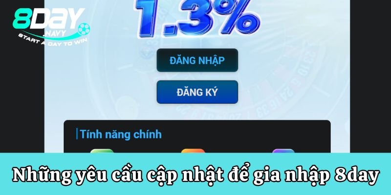 Đăng Ký 8Day Những yêu cầu cập nhật để gia nhập 8day