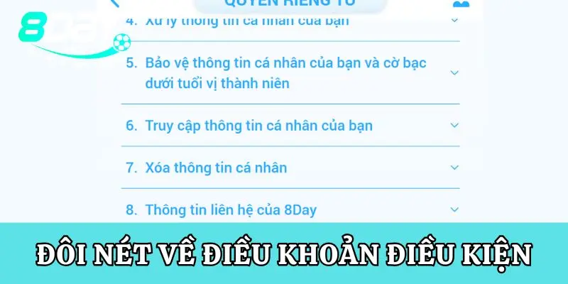 Đôi nét về Điều khoản & điều kiện 8Day