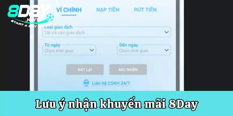 Khuyến Mãi 8Day Lưu ý cần nhớ phải để nhanh được nhận khuyến mãi 8DayLưu ý cần nhớ phải để nhanh được nhận khuyến mãi 8Day