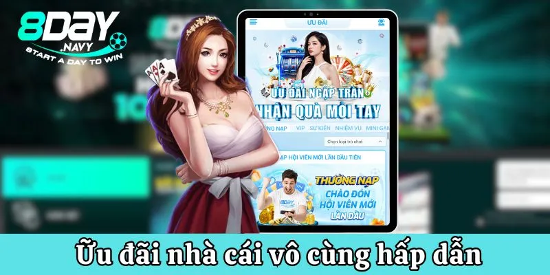 8Day Nhận nhiều ưu đãi hấp dẫn cùng nhà cái với thể lệ tham gia đơn giản
