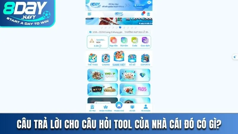 Tool Của Nhà Cái 8DAY Có Gì? Hướng Dẫn Cách Sử Dụng Từ A-Z Câu trả lời cho câu hỏi tool của nhà cái 8DAY có gì