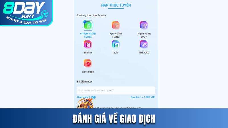 Đánh giá về giao dịch
