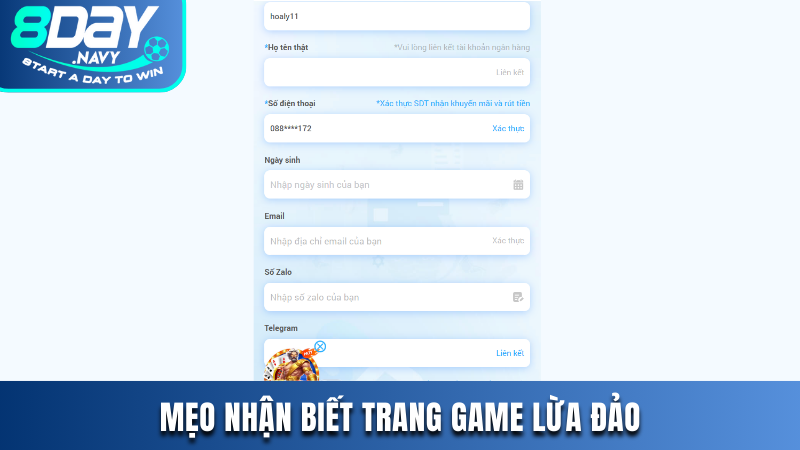 Mẹo nhận biết nhà cái 8DAY có lừa đảo không