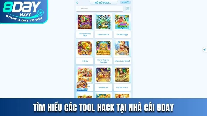 Tool Của Nhà Cái 8DAY Có Gì? Hướng Dẫn Cách Sử Dụng Từ A-Z Tìm hiểu các tool hack tại nhà cái 8DAY