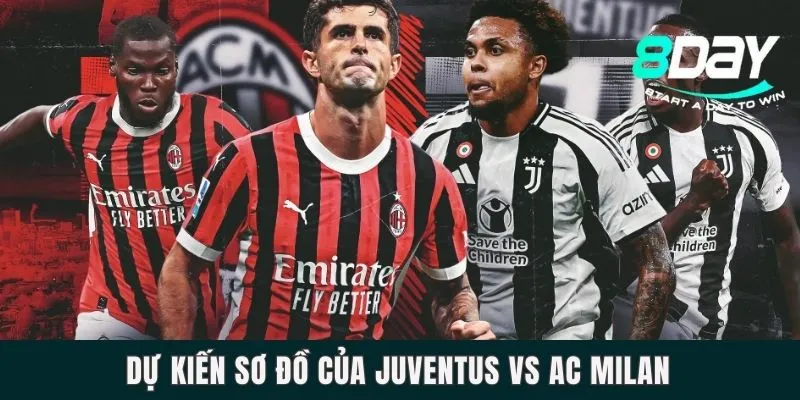 Dự Đoán Tỷ Số Trận Đấu Juventus Vs Ac Milan Vào 00h Ngày 19/01 Dự kiến sơ đồ của Juventus vs AC Milan
